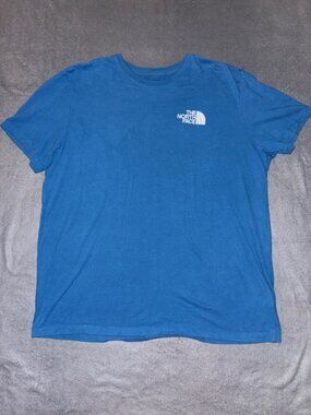 The North Face Blue Short Sleeve Graphic T-Shirt Men’s XXL Logo Tee Never Stop